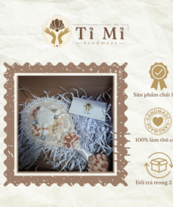 Gương cầm tay sò ngọc xanh biển