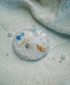 Gương mini sò hạt xanh