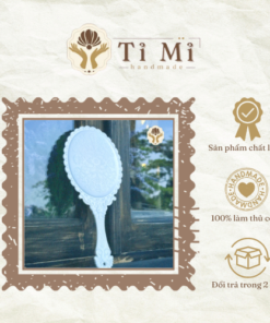 Gương cầm tay trơn trắng