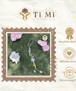 Dây điện thoại trắng hoa giả ngọc