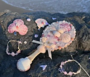 gương vỏ sò handmade dễ thương