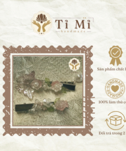 Combo bướm hoa màu hồng